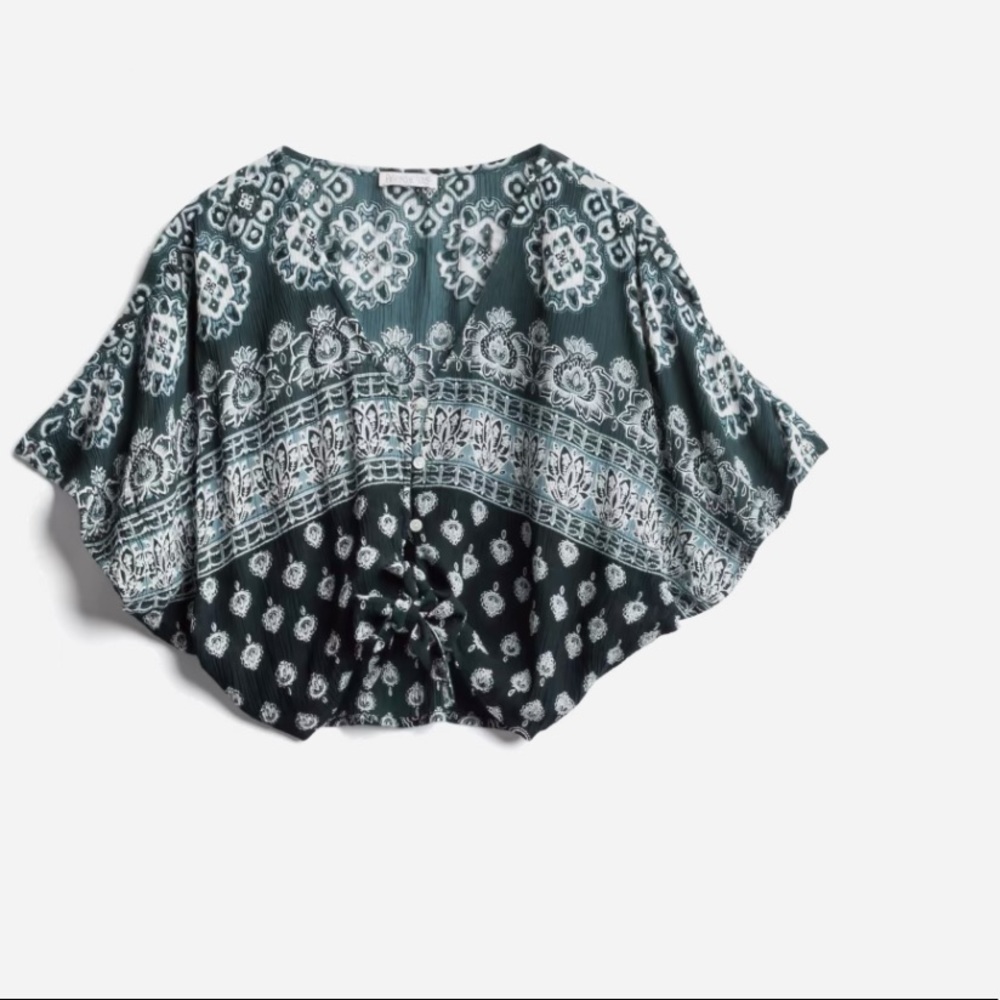 Hartley tie front crop top nwot